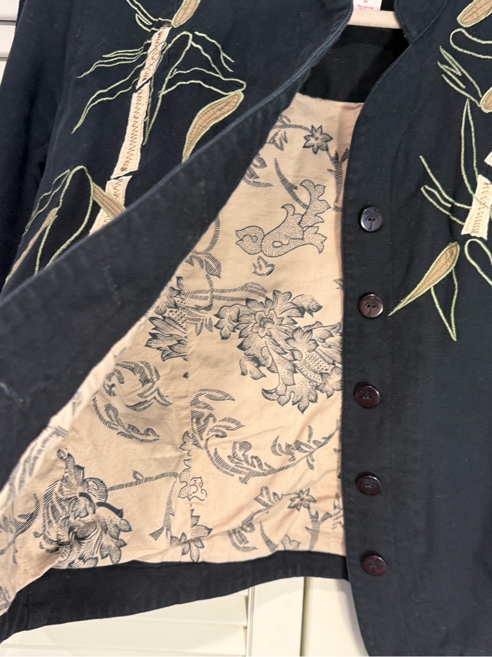 Ruby Rd. Black Embroidered Bamboo Jacket - Picture 2 of 5